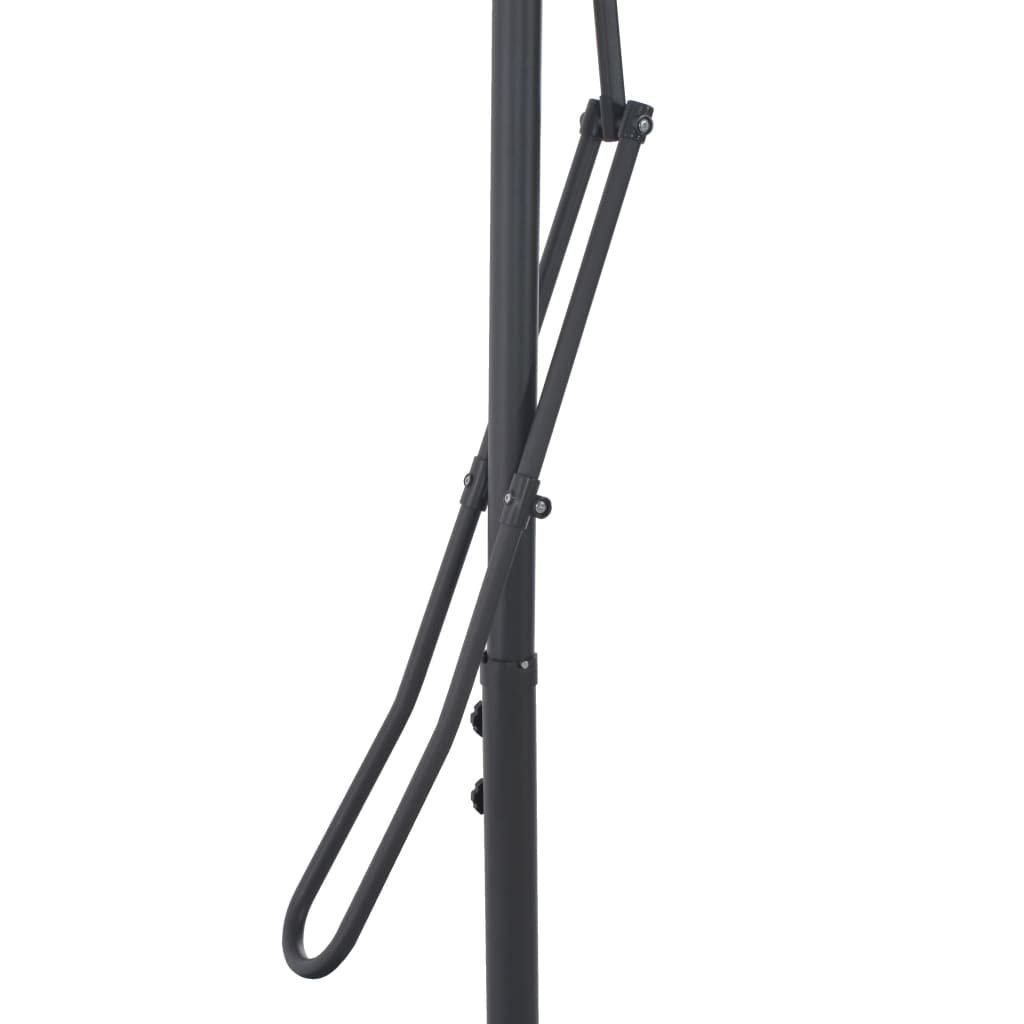 Generisch Parasol przeciwsłoneczny ze stalowym masztem, 300 x 230 cm, bordowy, odporny na promieniowanie UV, odporny na promieniowanie UV, obracany o 360 stopni, stabilny stojak, 6 żeber