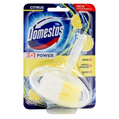 Domestos 3-in-1 Citrus Power Rim Block Toilet Cleaner 40 g