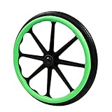 Wheelchair Push Rim Covers, 20/22/24in Non-Slip Rear Wheel Sports Wheelchair Rubber Cover Hand Push Cover, Wear-Resistant, Improve Grip and Traction (Green,22 in)