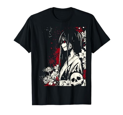 Gothic Yandere Japanese Girl Horror Anime Goth T-Shirt