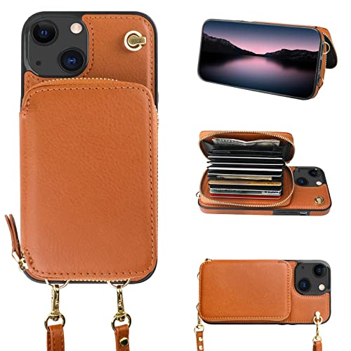 Bocasal Crossbody Wallet Case for iPhone 14 iPhone 13, RFID