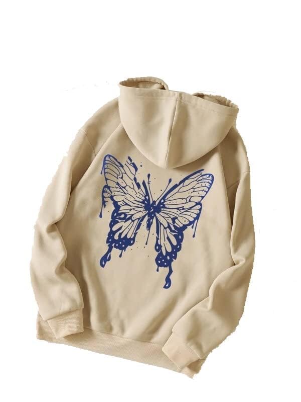2 pc collection Women' s Butterfly Printed Sweatshirt Hoodie-picture-21