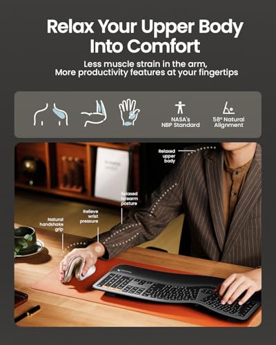 Image of ProtoArc EM11 NL Wireless Ergonomic Mouse, Rechargeable, White Gold