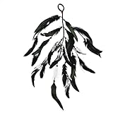 La corbata de plumas está diseñada con cuentas de madera y plumas naturales. Adorna tu cabello con estilo bohemio con esta banda elástica. Perfecto para sesiones de fotos o para eventos festivos.
