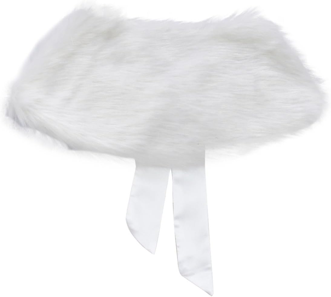 Alvivi Flower Girls Princess Faux Fur Bolero Shrug Shoulder Cape Wedding Dress Shawl Wrap Stole Capelet