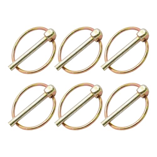 PDETVEO Kit di 6 perni assortiti da 4,5 mm con anello, per trattori agricoli, rimorchi, camion, tosaerba e accessori per attrezzature