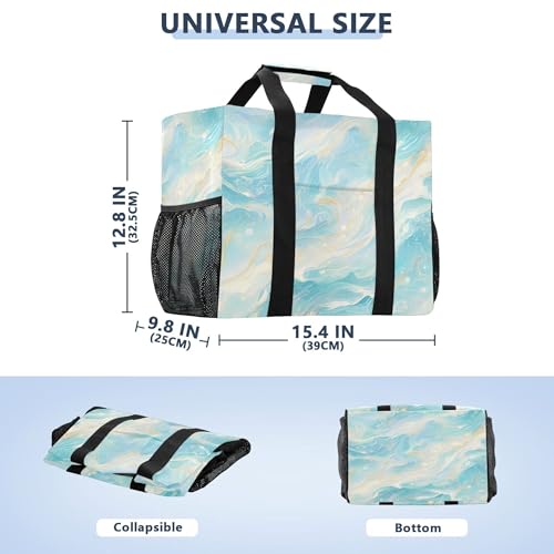 KLL Utility Tote Bags For Women Canvas Foldable With Pockets Carrier Bags3