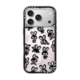 CASETiFY コンパクト iPhone 17 Pro ケース [MagSafe対応/薄型 軽量/耐衝撃] - Black Bunnies - クリア ブラック