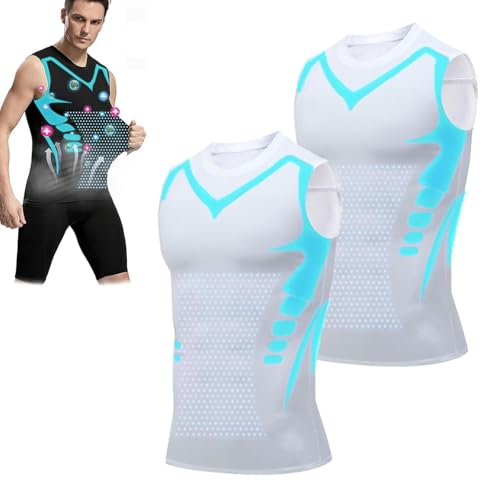 Veste de compression ionique textile haut de gamme pour torse parfait homme