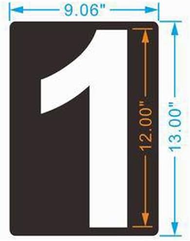 10Pcs (12”) Large Number Stencils Number Template Reusable Curb Parking Number Stencils Address Number Stencils Curb Painting Stencils for Painting DIY Art Projects Decoration (K365-10)
