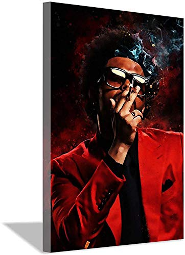 YuFeng Art Inn Modern Wall Poster Art Print Oil Painting on Canvas Home Decor Wall Decoration Canvas Art Rapper The Weeknd Canvas Painting Art Poster Art Print Wall Art Picture Painting Bedroom Living Room Office Home Bar Decoration Poster Painting (