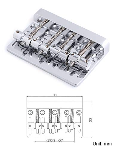 Cordier de chevalet de basse fixe 4 cordes jazz precision chromé - 2