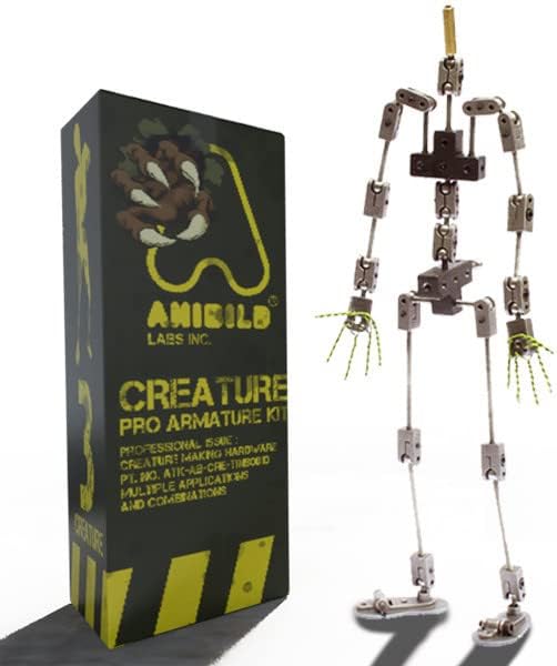 Three Professional Creature DIY Studio Stop Motion Armature Kit Metal Puppet Figure for Character Design Creation 30 cm Tall