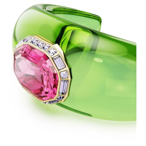 Swarovski Dulcis set, Octagon cut, Pavé, Multicolored, Gold-tone finish4