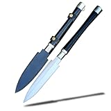 THE NEPAL Handgeschmiedeter Jagdspeer, 22,9 cm lange Klinge, langlebiger 5160-Blattfederstahl, Vollzapfenledergriff, inklusive Lederscheide