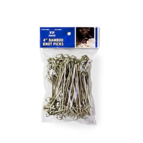 Royal Bamboo Knot Cocktail and Hors' D'oeuvre Pick, 4-Inch, Green - 100 ct