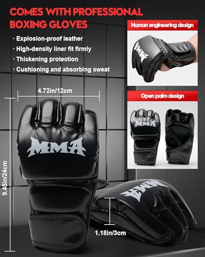 yorraka Music Boxing Machine für Erwachsene - LED Licht Box Wand mit Musik Box Maschine mit Boxhandschuh - Bluetooth Musical Boxmaschine mit Musik mit 9 Einstellbare Geschwindigkeiten für Kinder