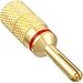 Produktbild InLine® 99112E Bananen Stecker, Schraubversion, Metall, vergoldet, 1 roter Ring, bulk