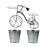 Pot de fleurs en forme de vélo – fabriqué en matériau durable et facile à utiliser, ornement porte-fleurs en forme de vélo