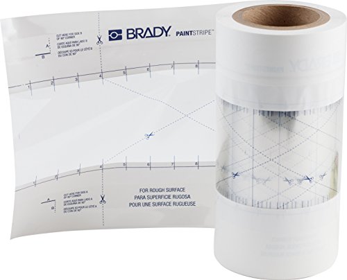 Brady Estêncil de marcação de piso PaintStripe, linha contínua, 0,6 cm de altura, 10 cm de largura,