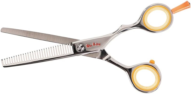 Cricket Centrix Roc-It Dog Professional Stylist 5” Hair Cutting Shears and 30T Thinning Hair Cutting Scissors Duo Set, Salon Barber Supplies for Women and Men Haircut