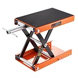 VEVOR Cric de Moto à Ciseaux 500 kg Hauteur de Levage 9,5-35 cm Pont Élévateur Plate-Forme Antidérapante 36,5x22 cm Table Élévatrice Moto avec Poignée 13 cm pour Entretien Quad ATV Atelier