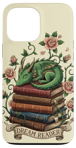 Cottagecore Bookworm Art �p Dream Reader Dragon �P�[�X �X�}�z�P�[�X iPhone 13 Pro Max �p