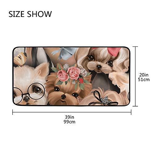 Tapis de cuisine antidérapant lavable en machine imperméable 39x20"