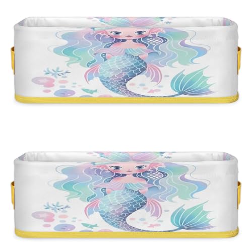 Bathroom Storage Basket Waterproof Foldable Storage Bins with Handles Decorative Toilet Paper Storage Basket for Organizing for House Bathroom Toiletries Set of 2