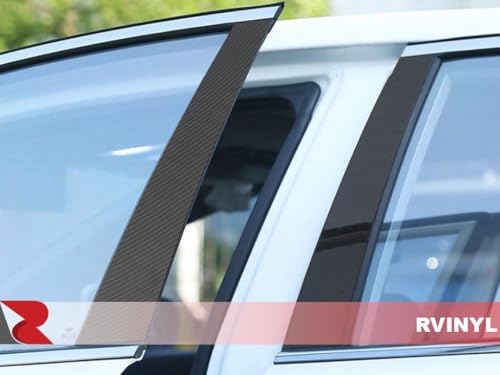 Rvinyl Pillar Post Pre Cut Window Trim Kits in Gloss Black Compatible with Lincoln Aviator 2020-2023 - Adhesive Backs by Rvinyl - Image 5