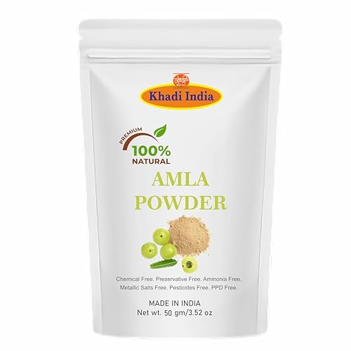 Image of Khadi 100% Herbal Pure Amla Reetha Shikakai, Bhringraj and Hibiscus for Hair |Hibiscus Powder /gudhal powder /gudhal fool powder (Pack of 5,50g each,Total 250g Pack)