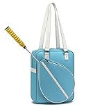 Oukerde Badminton-Tasche Badmintonschlägertasche,Trocken- und Nasstrennung,Schlägertasche,Sport-Fitnesstasche mit großem Fassungsvermögen (Blau,Pink)