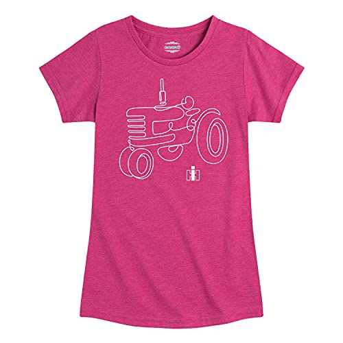 Case IH Continuous Line Tractor - Youth Girl Short Sleeve T-Shirt