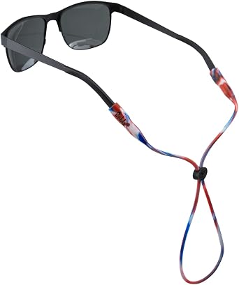 Cablz Silicone Red/White/Blue Marble 16 in | safety-eyewear-retainers