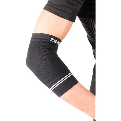 Zensah Compression Tennis Elbow Sleeve for Elbow Tendonitis, Tennis Elbow, Golfer's Elbow - Elbow Support, Elbow Brace (Large, Black) Cover