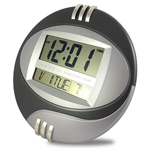 Relógio Digital de Mesa Parede Despertador Cronômetro Temperatura Preto