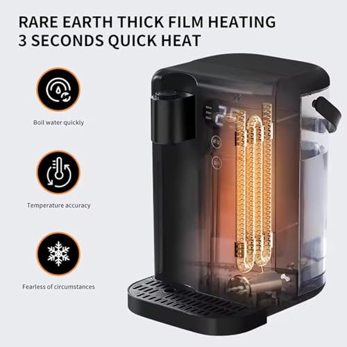 3L Instant Hot Water Dispenser, 2000W Szybkie ogrzewanie, 12 ustawień temperatury i 8 objętości, Szybkie zagotowanie do kawy z herbaty Home Office