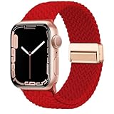 Wipalor Cinturino in nylon intrecciato per Apple Watch da donna e uomo, 38 mm, 40 mm, 41 mm, 42 mm, 44 mm, 45 mm, 46 mm, 49 mm, forte chiusura magnetica, cinturino iWatch per Apple Watch Series 11 10
