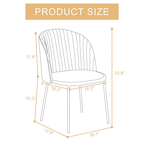 Kithkasa Velvet Upholstered Modern Dining Chairs Set Of 2, Kitchen Armless Side Chairs With Gold Metal Legs For Kitchen Dining Room Blue #TOP1