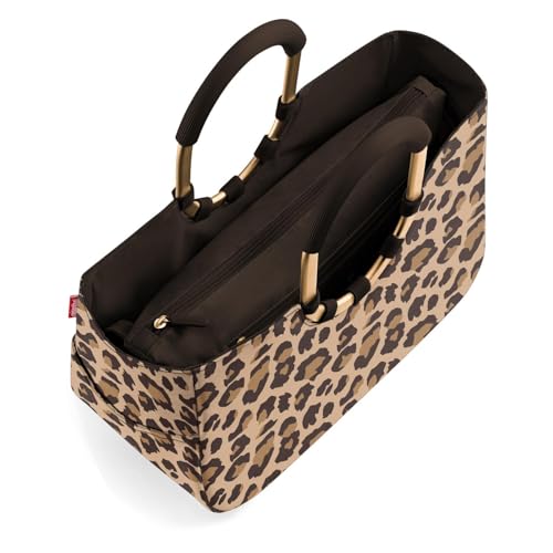 reisenthel loopshopper M Frame Leo Macchiato – Stabile Tasche mit praktischen Fächern aus recycelten PET-Flaschen – Eleganz beim Einkaufen, viel Funktion inklusive!