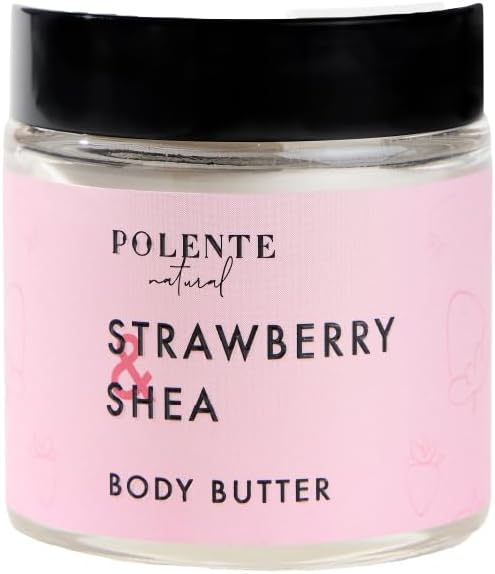 Polente Natural - Çilek & Shea Body Butter/Yoğun Vücut Nemlendiricisi (100 ml)