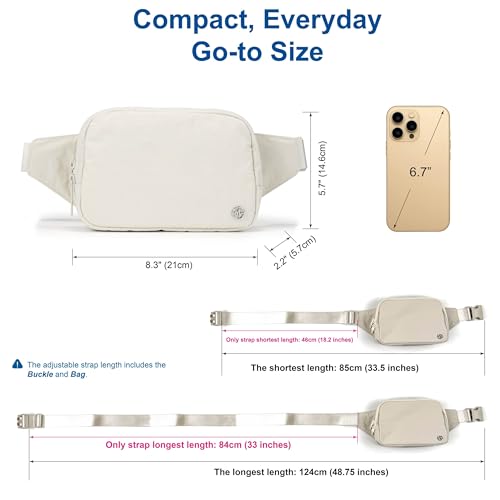 Image of Pander Belt Bag Large 2L, Nylon Fanny Pack Purse for Women and Men with Adjustable Strap