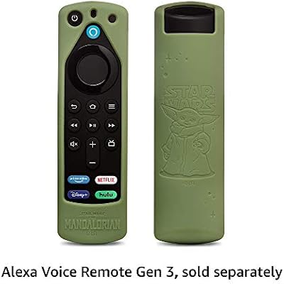 Star Wars The Mandalorian Remote Cover, for Fire TV Alexa Voice Remote Gen 3 (Grogu Green)