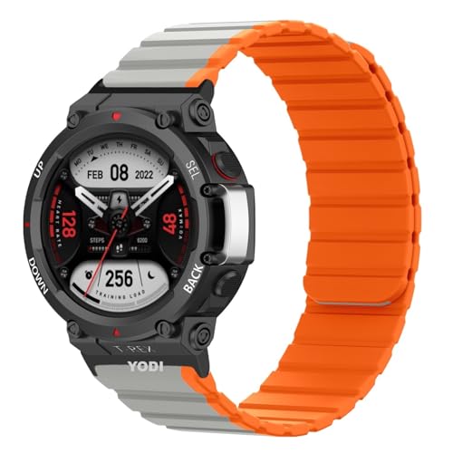 Image of YODI Strap Band Compatible with Amazfit T-Rex 2 Smartwatch Only Soft Silicone | Nylon | Chain | Leather Watch Straps with Installation Adjuster Tool For Amazfit TRex 2