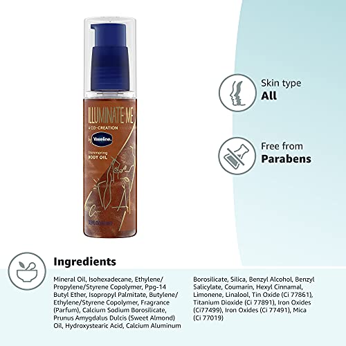 Vaseline FJFIEJFOK1028 Illuminate Me Shimmering Body Oil Created thumb #10