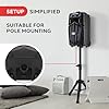 Pyle PA System Party Speaker 10 Inch Bluetooth Speaker 680W with Wireless Microphone, Portable Karaoke Speaker with LED Lights, Rechargeable Battery and Wheels #3