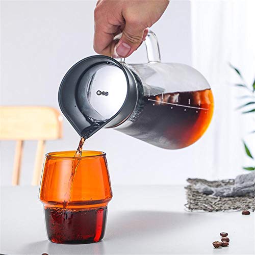 Yousiju Glaskaffeemaschine Heiß und Kalt Kaffeemaschine mit doppelter Funktion Kalter Extrakt Eisgebrühte Wasserflasche… – Bild 5