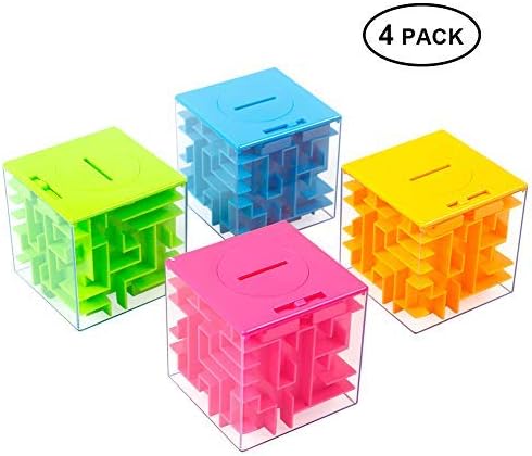 Miniatura 4 de Caja de rompecabezas de laberinto de dinero, Twister.CK - Rompecabezas de soporte de dinero para niños y adultos (naranja)