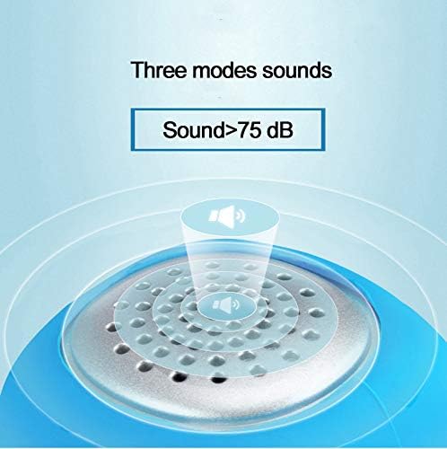 A diagram illustrating three different sound modes for the bicycle bell, with sound waves emanating from the speaker.
