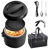 Behogan Fiambrera eléctrica: 1200 ml, termo para comida, calentador de comida,...